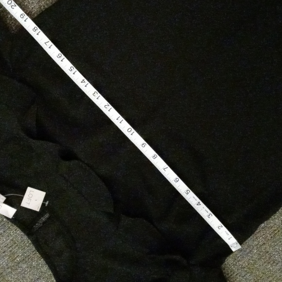 🆕️ 🖤LOFT🖤 - Black L/S Dress w/Sheer Polka Dot Ruffle Detail - Picture 14 of 16